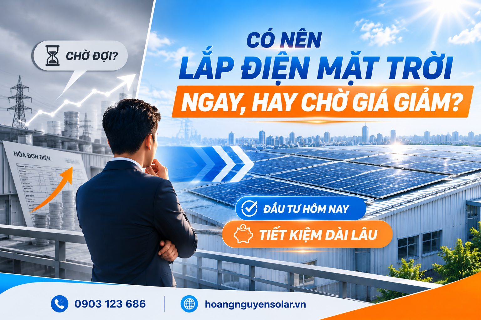 Có nên lắp điện mặt trời nhà xưởng ngay hay chờ giá giảm?